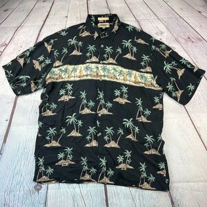 Campia Moda Vintage Men Hawaiian Camp Shirt Sz Large Aloha Luau Tropical